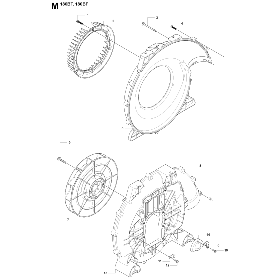 Fan Assembly For Husqvarna 180BF Leaf Blowers