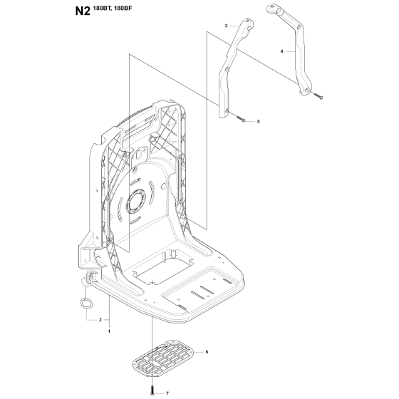 Frame-1 Assembly For Husqvarna 180BT Leaf Blowers