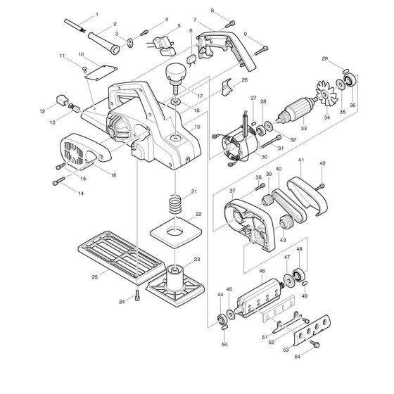 Complete Assembly for Makita 1911B Planer