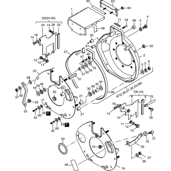 Air Ducting Assembly for Hatz 1B30 Engine