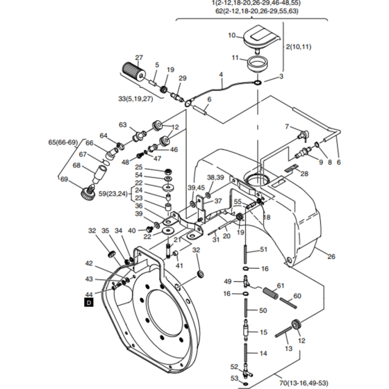 Fuel Assembly for Hatz 1B20 Diesel Engine