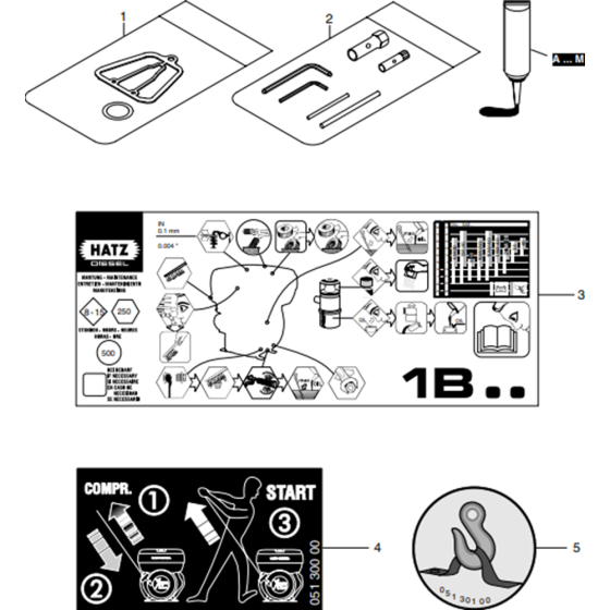 Accessories Assembly for Hatz 1B30 Engine