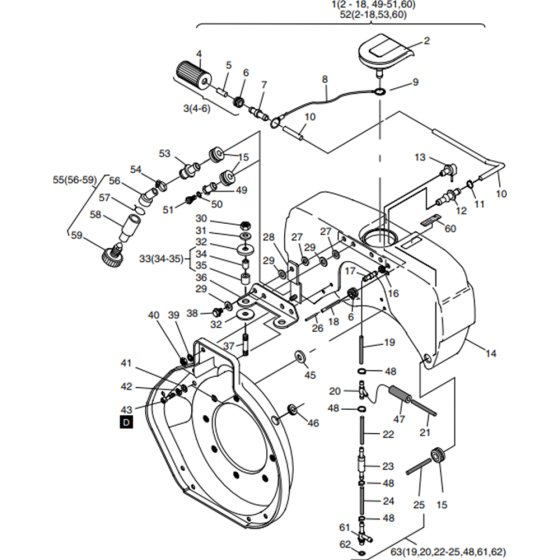 Fuel Assembly for Hatz 1B40 Engines