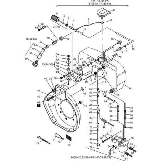 Fuel-3 Assembly for Hatz 1B40 Engines