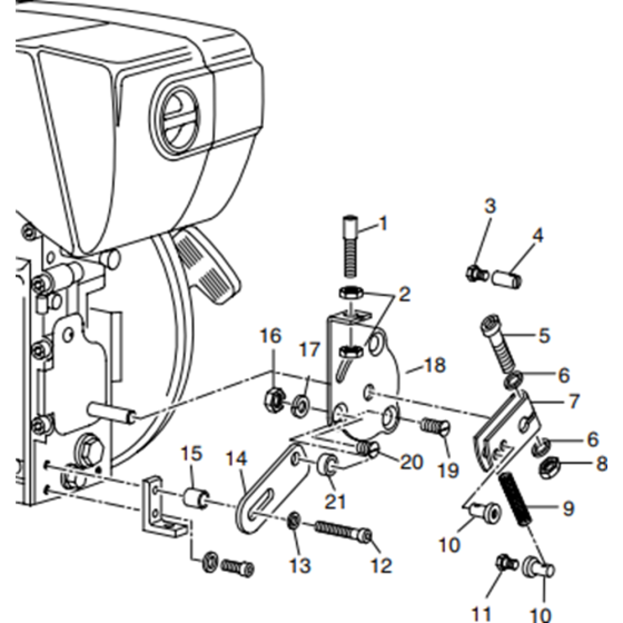 Speed Control for Bowdencable Assembly for Hatz 1B40 Engines