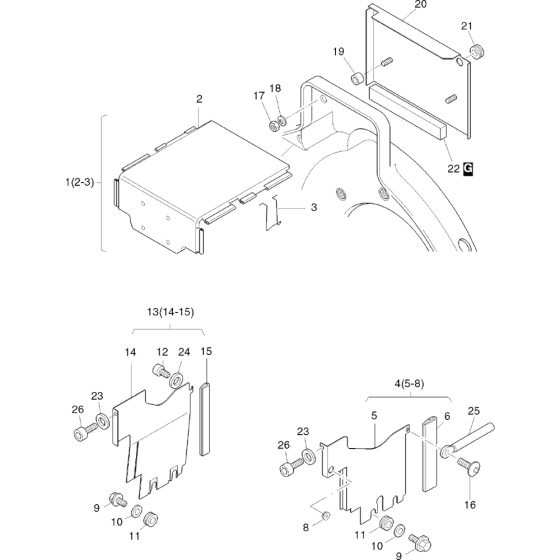 Air Ducting Assembly for Hatz 1B50 (50.16) (50.10) M Basic Engine