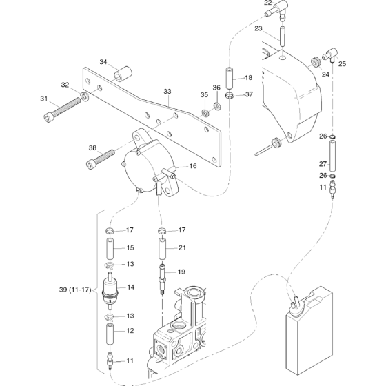 Fuel Feed Pump Assembly for Hatz 1B50 (50.16) (50.10) Z Equipments Engine