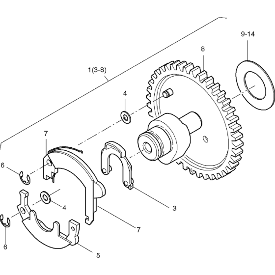 Camshaft Assembly for Hatz 1B50 (50.16) (50.13) M Basic Engine