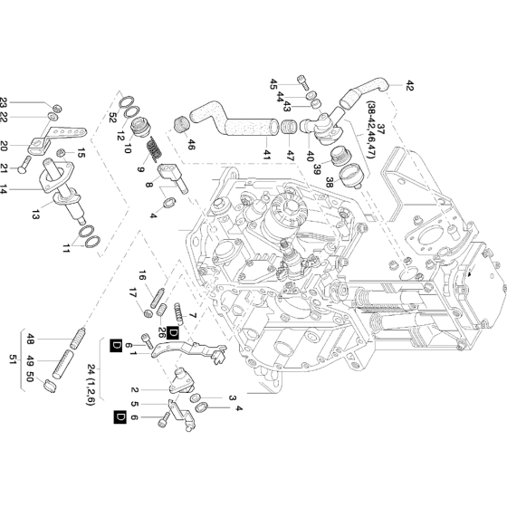 Breather, Speed Control Assembly for Hatz 1D41 (41.22, 41.21) M Basic Engine