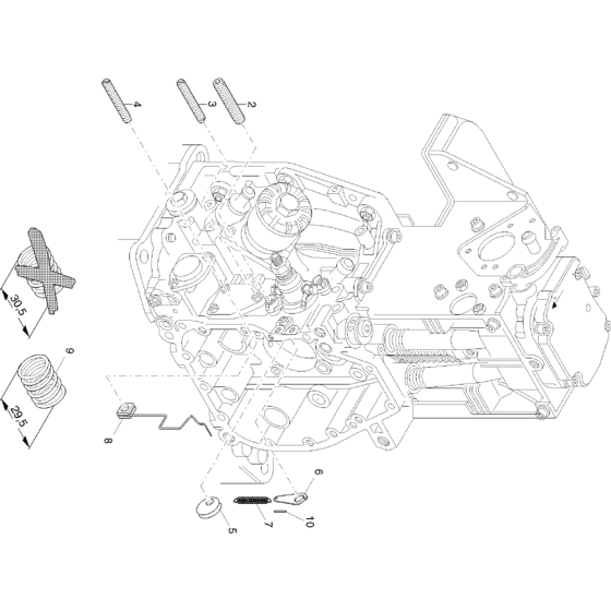 Low Idle Speed Stabilization Assembly for Hatz 1D41 (41.22, 41.16) M Basic Engine