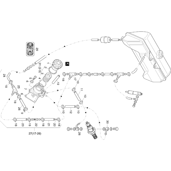 Autom, Shut-off Device Assembly for Hatz 1D41 (41.22, 41.21) Z Equipments