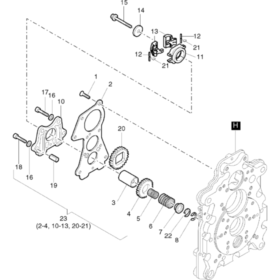 Oil Pump, Governor Assembly fot Hatz 1D42 (42.11) M Basic Engine