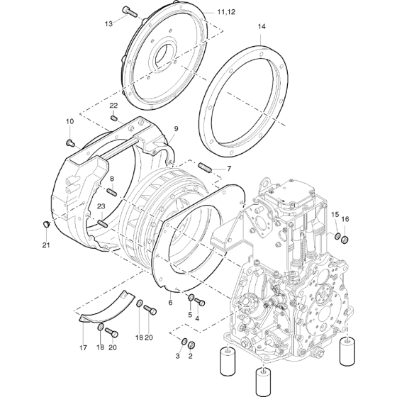 Intermediate Housing Assembly fot Hatz 1D42 (42.11, 42.10) Z Equipments