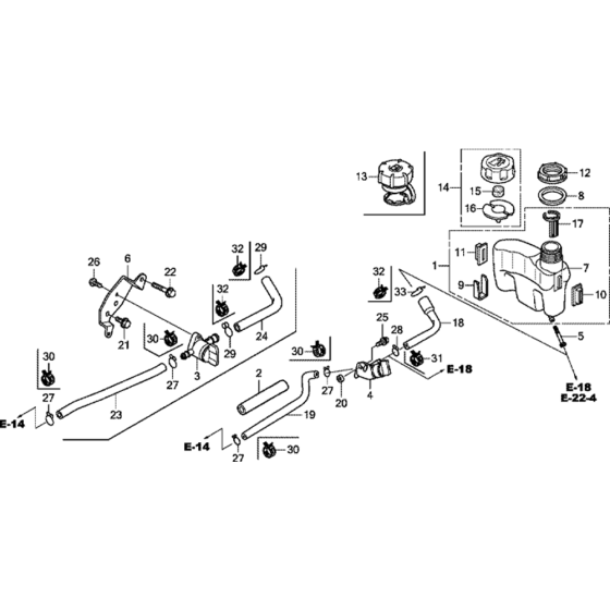 Fuel Tank Assembly for Honda GCV160A0 Engines