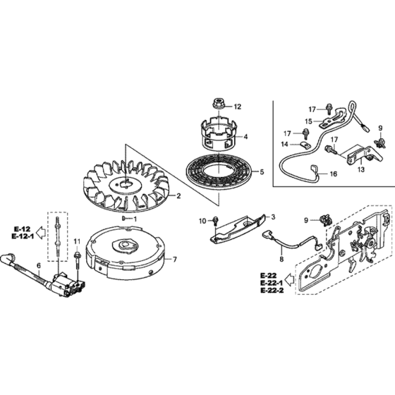 Flywheel -4 Assembly for Honda GCV160LA0 Engines