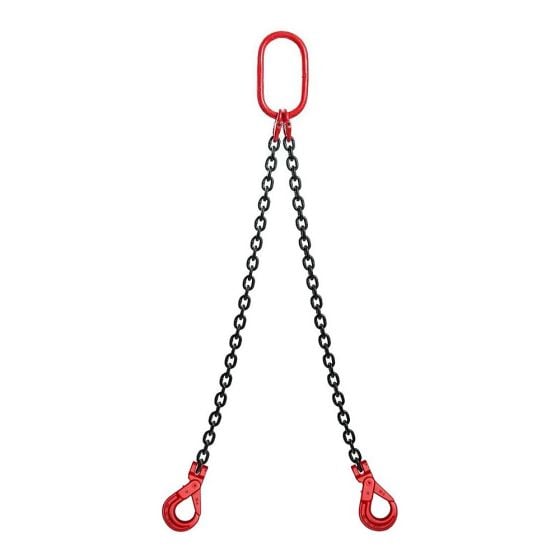 4 metre 10mm 2-Leg Chain Sling with Clevis Sling Hooks Self Locking Type