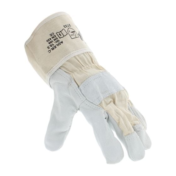 Chrome Leather Work Gloves, Durable Palms