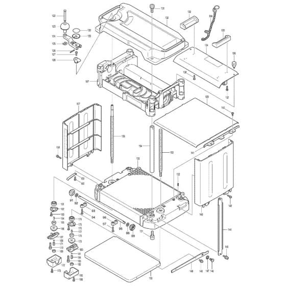 Base, Handle, Plate Assembly for Makita 2012NB Planer