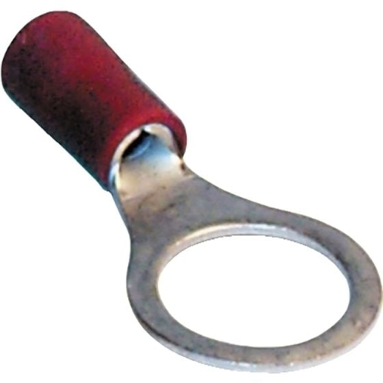 Red 10.5mm (3/8") Ring Terminal, 100 Pack