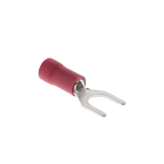 Red 5.3mm (2BA) Fork Terminal, 100 Pack