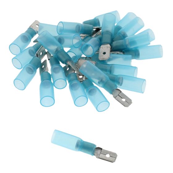 Blade Terminal (Blue) Size:6.3mm (Male) - 25 Pack