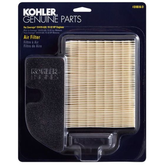 Air Filter Kit for Kohler Courage SV470-SV620 Engines - OEM No. 20 883 06-S1