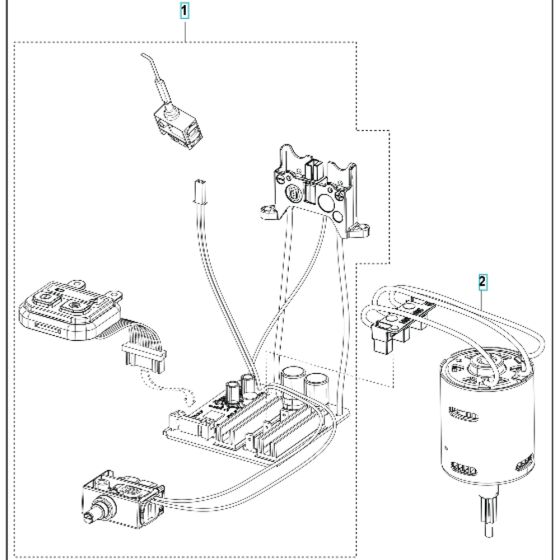 Electrical Assembly for Husqvarna 215iHD55 Hedgetrimmer