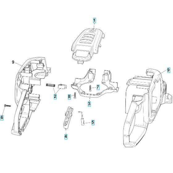 Housing Assembly for Husqvarna 215iHD55 Hedgetrimmer