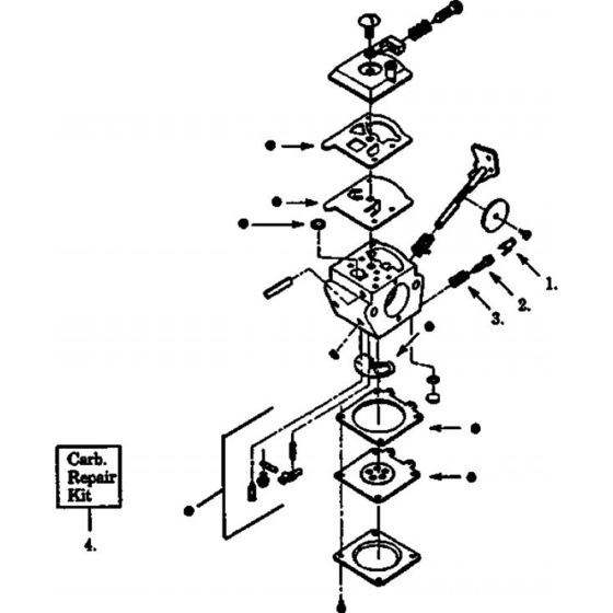 Carburetor Details for Husqvarna 21 LCN Trimmer/ Edgers