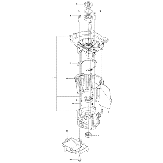 Crankcase Assembly for Husqvarna 226 HD75 S Hedge Trimmers