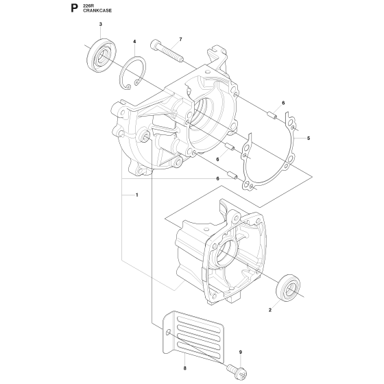 Crankcase Assembly for Husqvarna 2256R Brushcutters