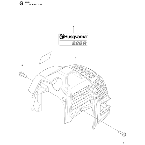 Cylinder Cover Assembly for Husqvarna 2256R Brushcutters