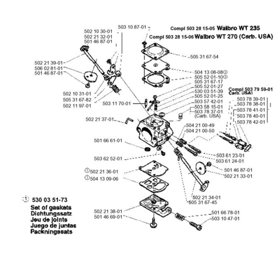 Carburetor Details for Husqvarna 232 L Trimmer/ Edgers