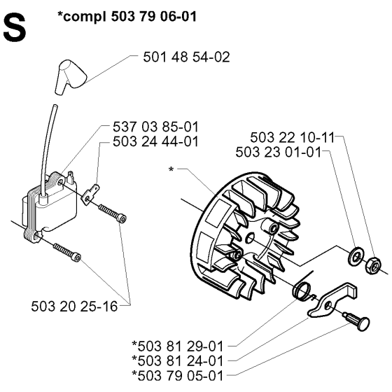 Ignition System Assembly for Husqvarna 232RD Brushcutters