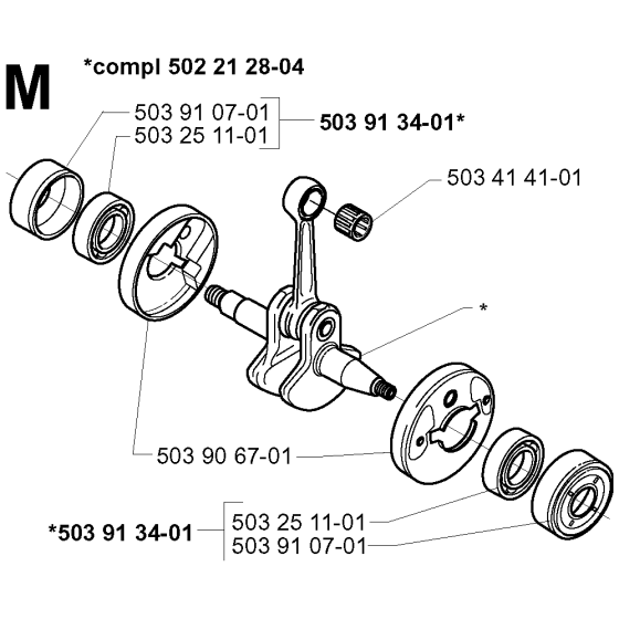 Crankshaft Assembly for Husqvarna 232RJ Brushcutters