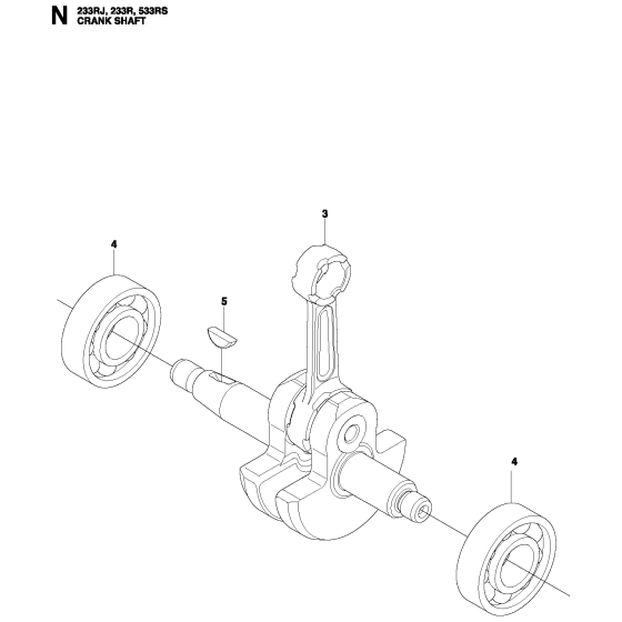 Crankshaft Assembly for Husqvarna 233R Brushcutters