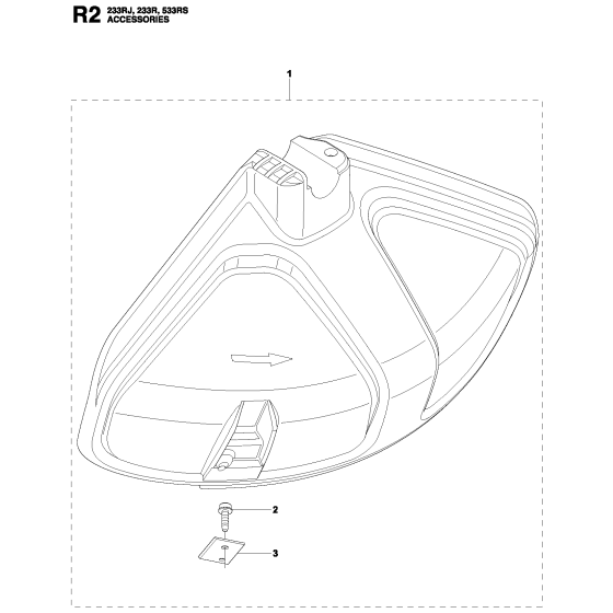 Accessories No.2 Assembly for Husqvarna 233R Brushcutters