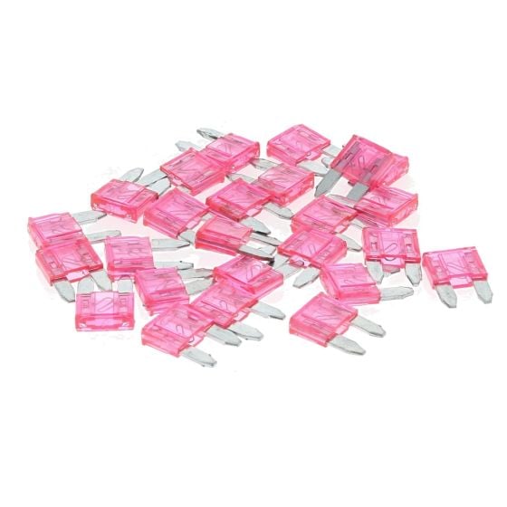 Mini Blade Fuses, Pink 4 Amp, Pack of 25