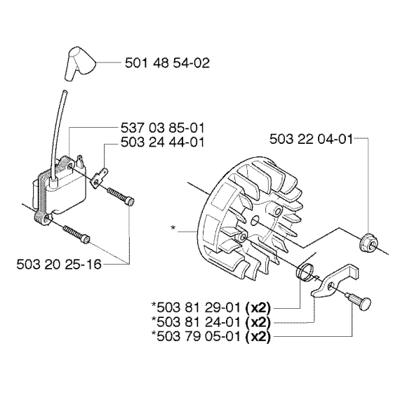 Ignition System Assembly for Husqvarna 235RII Brushcutters