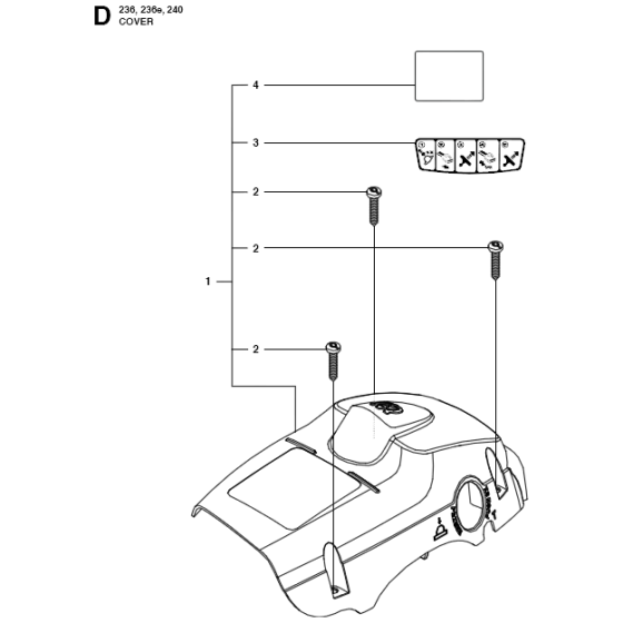 Cover Assembly for Husqvarna 236e Chainsaws