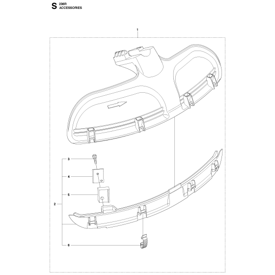 Accessories No.2 Assembly for Husqvarna 236R Brushcutters