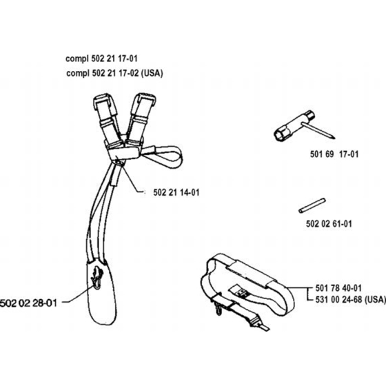 Harness for Husqvarna 23 L Trimmer/ Edgers