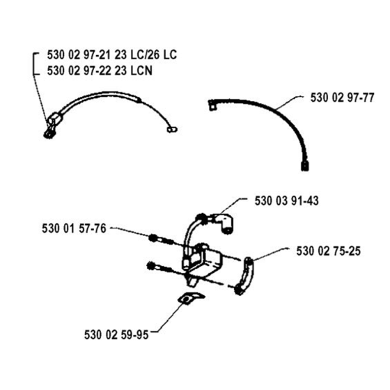 Ignition System for Husqvarna 23 LCN Trimmer/ Edgers