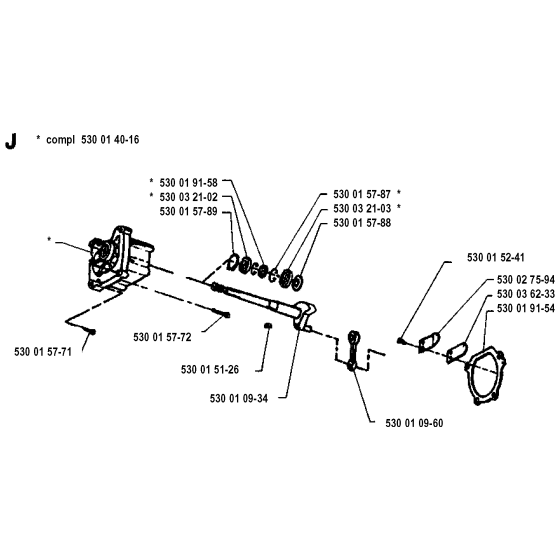 Crankshaft Assembly for Husqvarna 23R Brushcutters