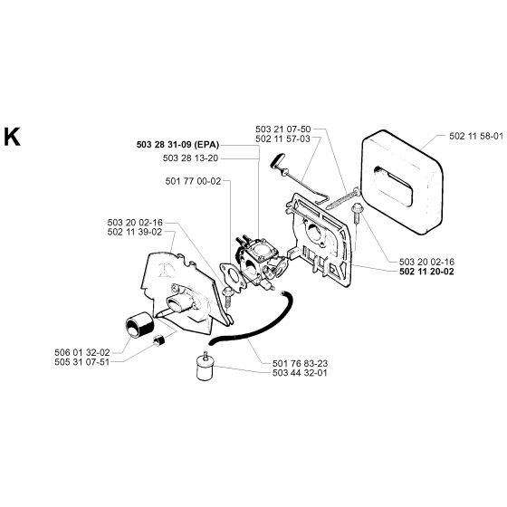 Carburetor & Air Filter Assembly for Husqvarna 240 Brushcutters