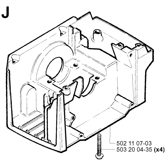 Crankcase Assembly for Husqvarna 240 Brushcutters