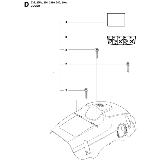 Cover Assembly for Husqvarna 240 Chainsaw