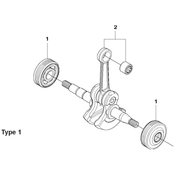 Crankshaft Assembly for Husqvarna 240 Chainsaw