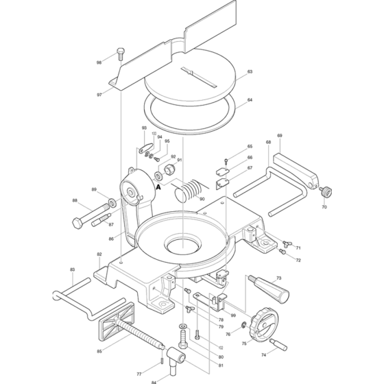 Stand Assemby for Makita 2400B Mitre Saw