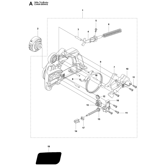 Chain Brake Assembly for Husqvarna 240e Triobrake Chainsaws